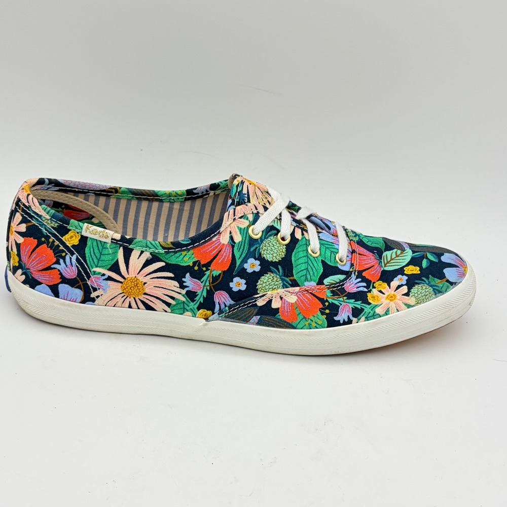 Keds x Rifle Paper Co Champion Dovecote Floral Sneakers Navy Multi 9.5 Canvas - Picture 9 of 9